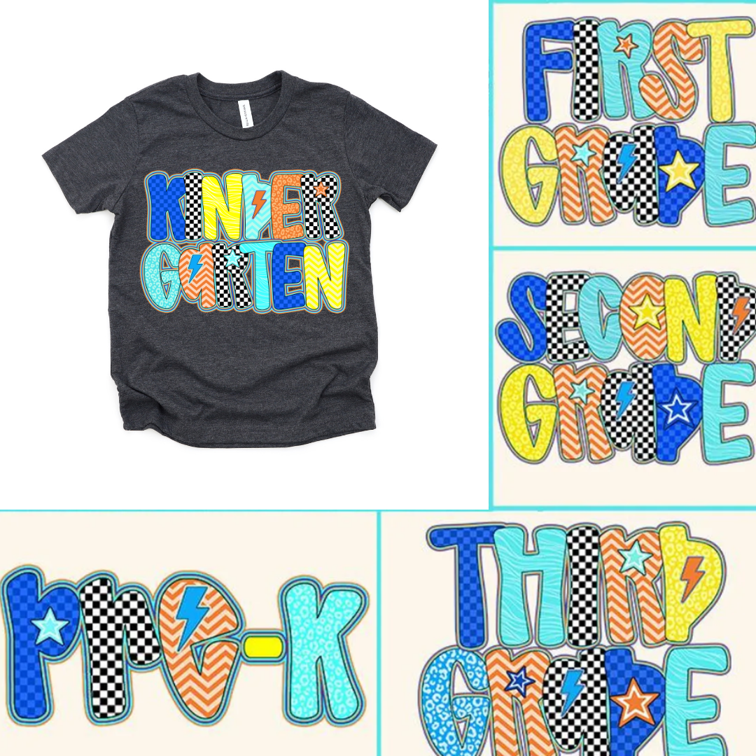 WHOLESALE Checkered Back to school boys shirt