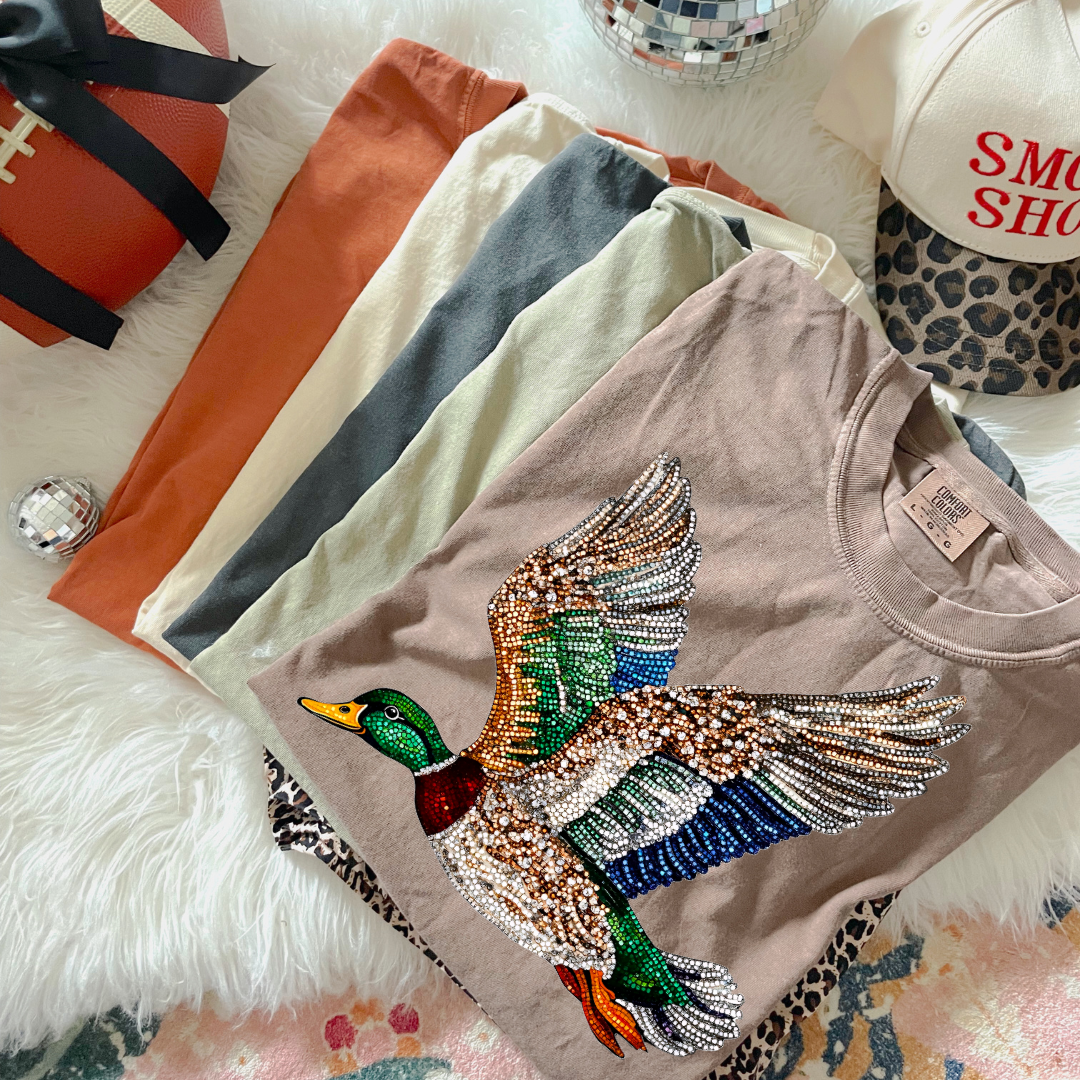 Faux Rhinestone Mallard Duck