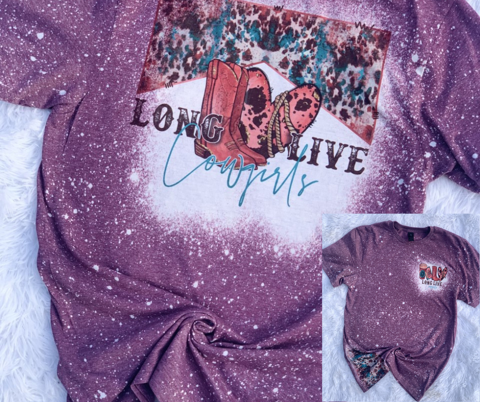 WHOLESALE Long Live Cowgirls Bleached Shirt
