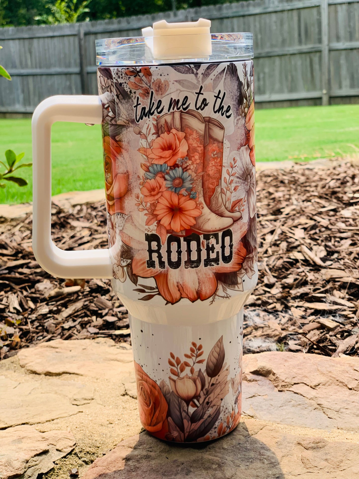 Take me to the rodeo 40oz tumbler