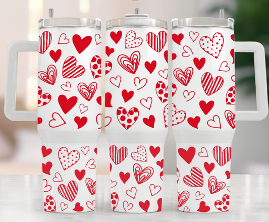 WHOLESALE Valentine's Day Heart 40oz Tumbler