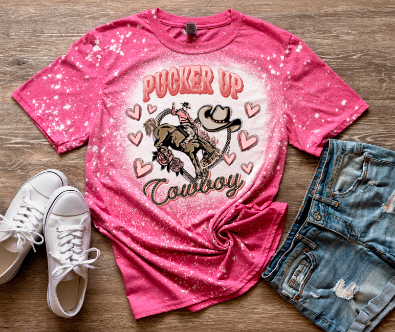 Pucker Up Cowboy Valentine Tee