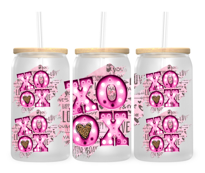 XOXO Valentine's 16oz Glass