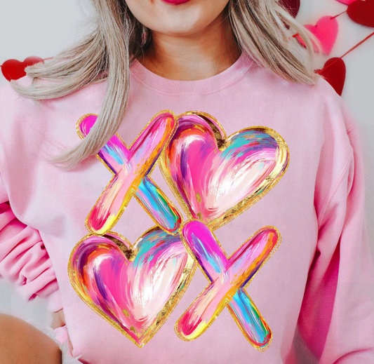 XOXO Brushstroke Valentines Day Sweatshirt