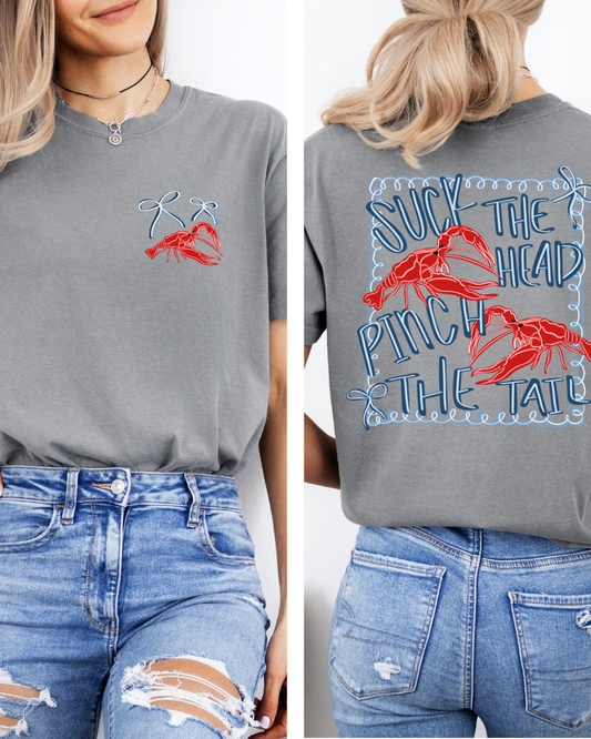 Suck the Head Pinch the Tail Crawfish Shirt