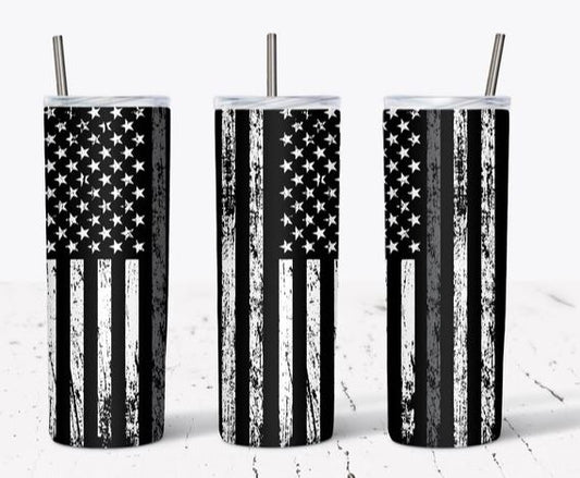 American Flag Grunge tumbler
