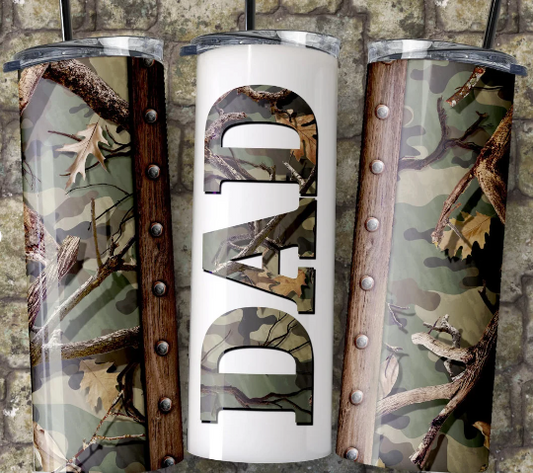 WHOLESALE Camo Dad Tumbler