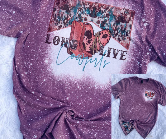 WHOLESALE Long Live Cowgirls Bleached Shirt