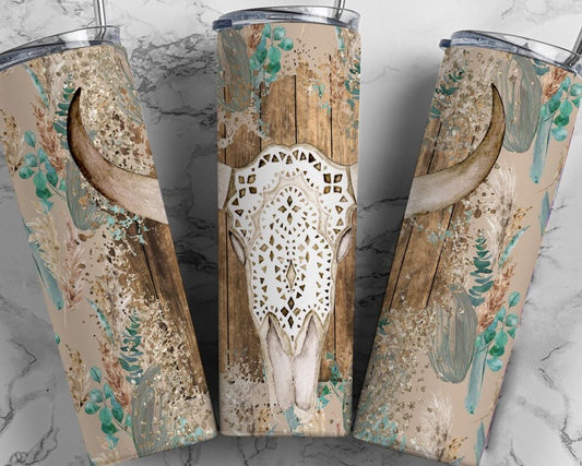 Lace Cow tumbler