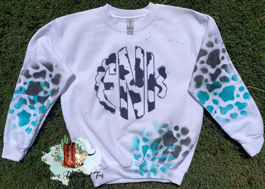 Cow Print Monogram Sweatshirt