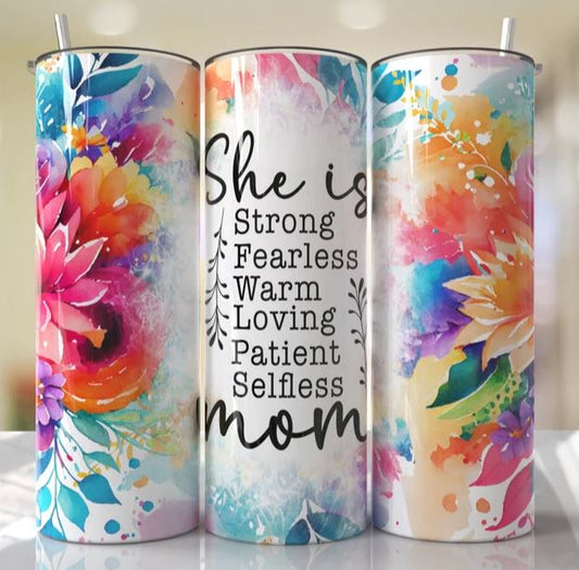 WHOLESALE She is Strong Mom Tumbler