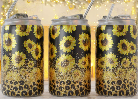 Sunflower Leopard 16oz