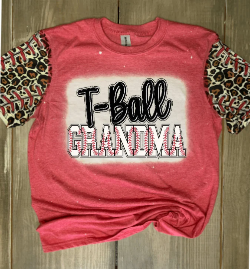 Tball Grandma with printed sleeves