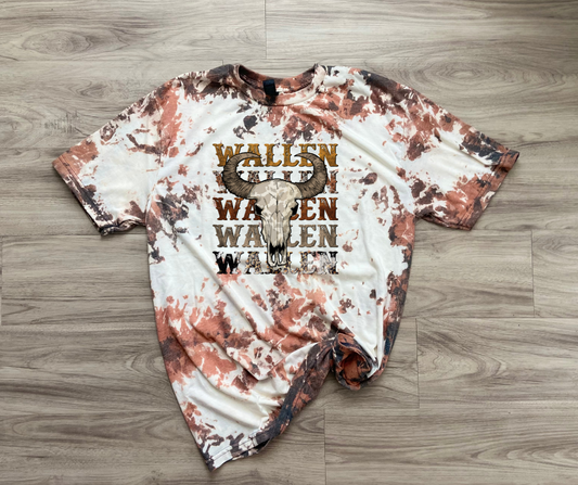 Wallen Cow Print Bleached Shirt